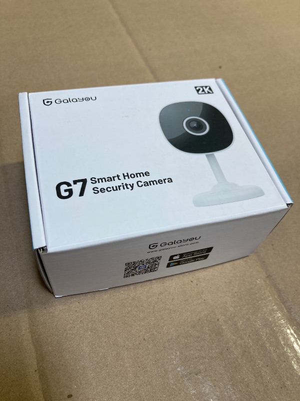 Photo 1 of WiFi Camera 2K, Galayou Indoor Home Security Cameras for Baby/Elder/Dog/Pet Camera with Phone app,24/7 SD Card Storage,Works with Alexa & Google Home G7