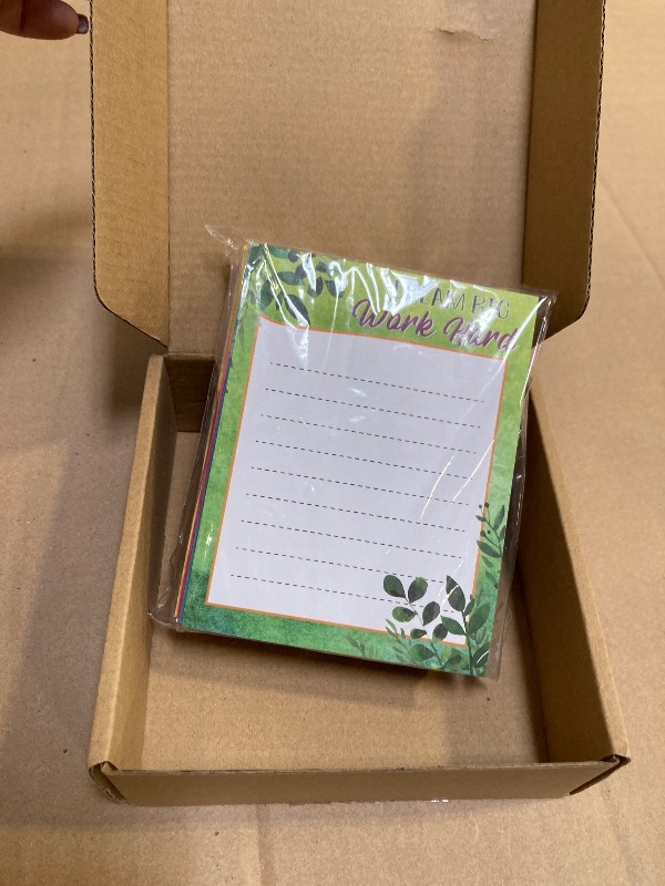 Photo 1 of Yeaqee 12 Set Employee Appreciation Gifts 12 Empowering Sticky Notepads 12 Pens 12 Ribbons Motivational Sticky Notes Inspirational Pens for Office Supplies(Watercolor)