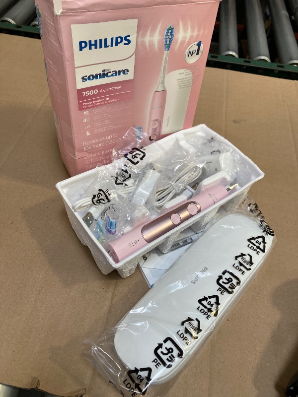 Photo 1 of Philips Sonicare ExpertClean 7500 Pink, Rechargeable Electric Power Toothbrush, HX9690/07