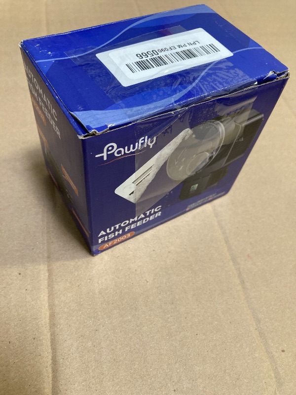 Photo 1 of Pawfly Automatic Fish Feeder for Aquarium - 60 ml Adjustable Food Dispenser With Auto Timer for Pellets, Granules & Strips - Holiday Timer, Battery Operated (Not Included)