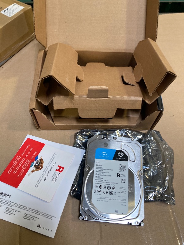 Photo 1 of Seagate Skyhawk 4TB Video Internal Hard Drive HDD – 3.5 Inch SATA 6Gb/s 64MB Cache for DVR NVR Security Camera System with Drive Health Management and in-House Rescue Services (ST4000VXZ16/016)