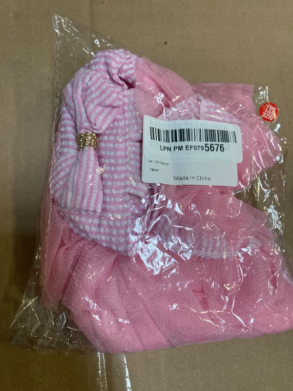Photo 1 of Dog Dresses, Fashion Pet Dog Clothes, Striped Mesh Puppy Dogs Princess Dresses (Pink,)