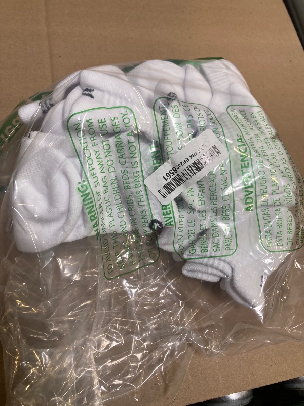 Photo 1 of CS CELERSPORT Cushion No Show Tab Athletic Running Socks for Men and Women (6 Pairs),Small, White