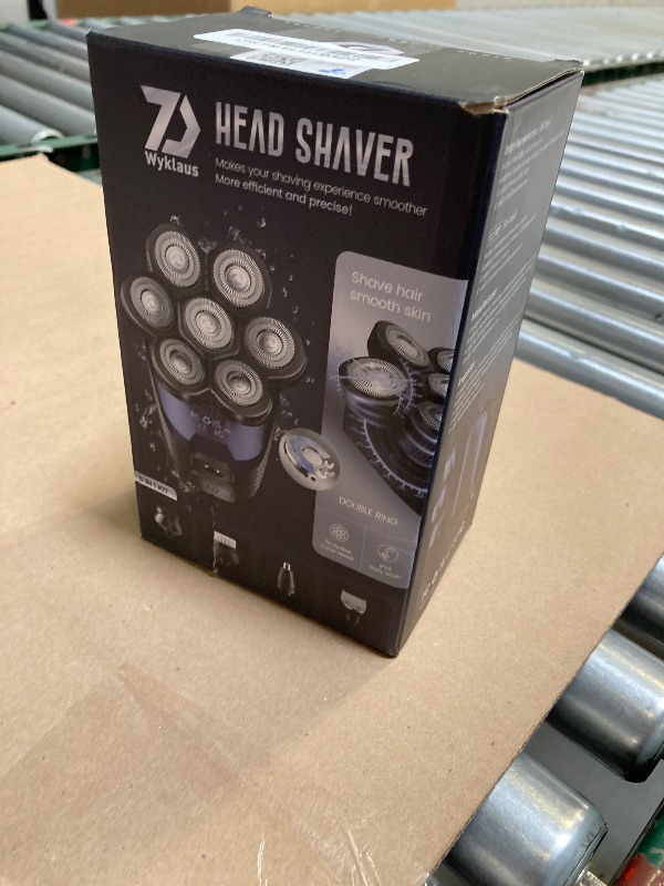 Photo 1 of Head Shaver 7D, Wyklaus Upgrade Head Shavers for Bald Men, Head Electric Razor with Nose Hair Trimmer, IPX6 Waterproof Wet/Dry Mens Grooming Kit, Anti-Pinch, LED Display, USB Rechargeable