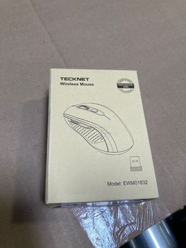 Photo 1 of TECKNET Wireless Bluetooth Mouse for Laptop, 2.4G USB-A Silent Wireless Computer Mouse, 5-Level Adjustable 4000 DPI, Portable Mice with Receiver & 6 Buttons, 18 Months Battery Life (NOT USB-C)