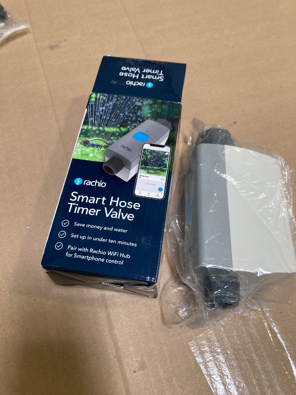 Photo 1 of Rachio Smart Hose Timer (1 Valve Only) – App-Controlled Outdoor Faucet Timer, Quick Install & Scheduling, Expandable System - Requires WiFi Hub