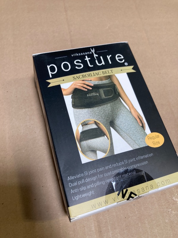 Photo 1 of Vriksasana Posture Sacroiliac Hip Belt for Women and Men That Alleviates Sciatic, Pelvic, Lower Back, Leg and Sacral Nerve Pain Caused by Si Joint Dysfunction| Trochanter Brace (Regular, Black)