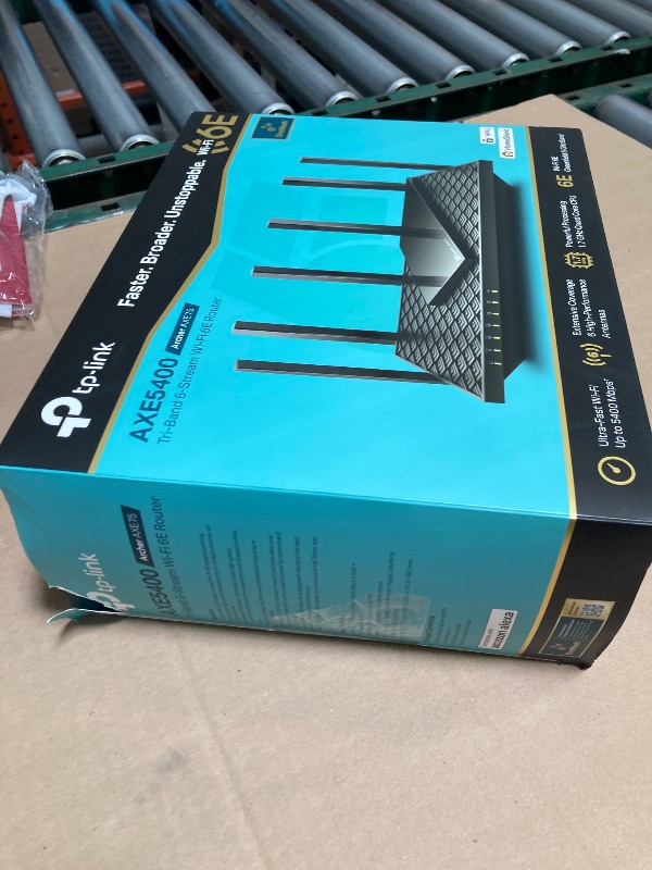 Photo 1 of TP-Link AXE5400 Tri-Band WiFi 6E Router (Archer AXE75)- Gigabit Wireless Internet Router, ax Router for Gaming, VPN Router, OneMesh, WPA3, Black