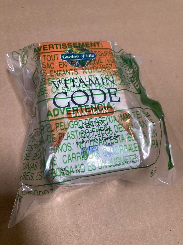 Photo 1 of exp date 08/2026--Vitamin Code Raw Iron 30ct Capsules