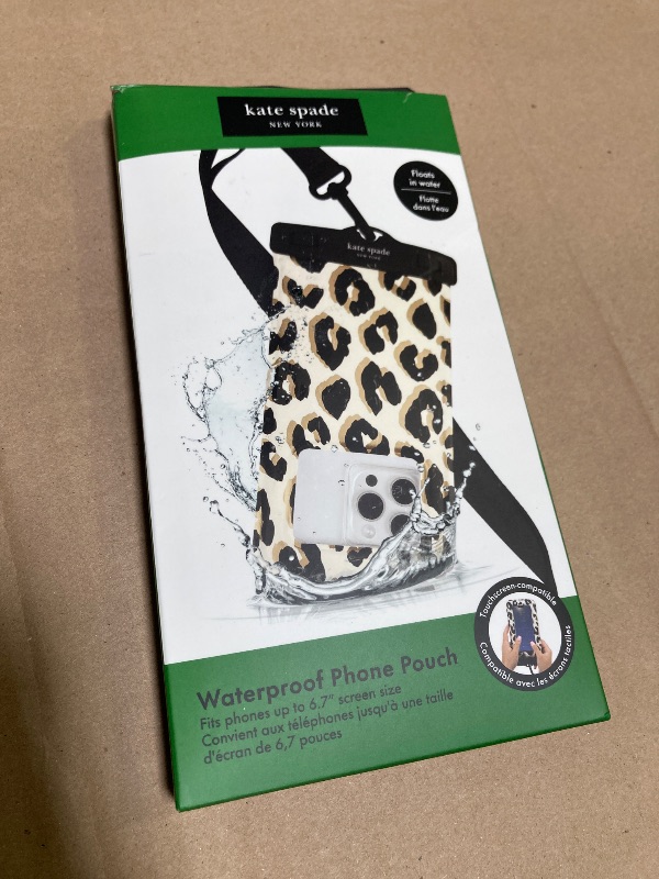 Photo 1 of kate spade new york IP68 Floating Waterproof Phone Pouch - City Leopard