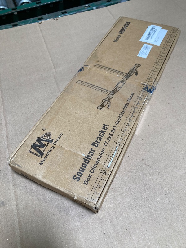 Photo 1 of Mounting Dream Soundbar Mount Sound Bar TV Bracket with Holes/Without Holes, Non-Slip Base Holder Extends 3.4" to 6.1", Up to 20 LBS, Safe and Easy to Install MD5425