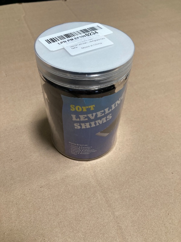 Photo 1 of Furniture Levelers, 32 Piece Jar 2“, Rubber Shims for Leveling, Black Wedge for Table Toilet Refrigerator Piano, Non-Slip Shims for Home Improvement and Work, Cuttable and Stackable