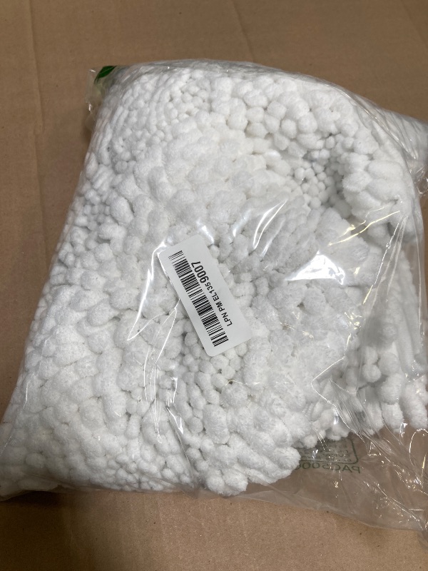 Photo 1 of DEXI Bathroom Rug 16x24, Super Soft Thick Chenille Absorbent Bath Mat, Non Slip Machine Washable Fluffy Shag Bathmat for Tub, Shower Floor, White