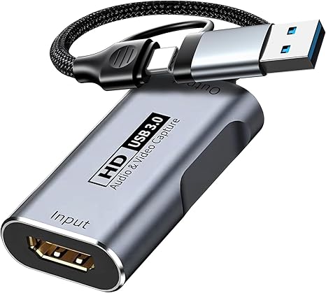 Photo 1 of Video Capture Card,4K HDMI to USB 3.0 Capture Card,HDMI to USB-A/C 1080P 60FPS, Game Video Capture Card for Live Streaming/Gaming/Meeting, for Windows/Mac OS System, Switch PS4/5 Xbox OBS Zoom