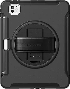 Photo 1 of Raider Series Heavy-Duty Case with Hand Strap for iPad Pro (M4) 11" 2024, Scorpion Black