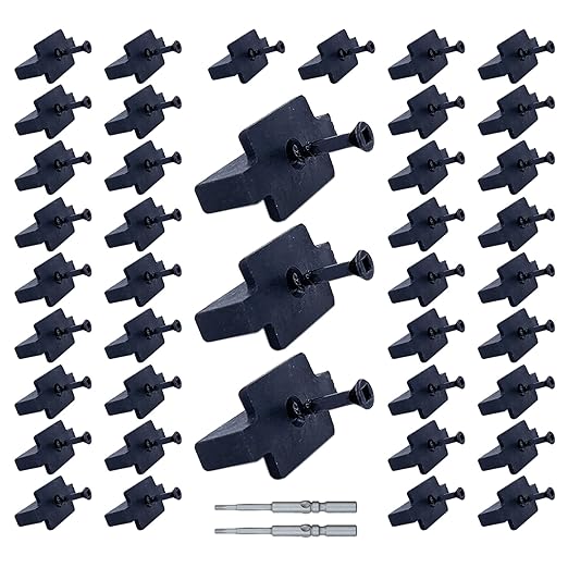 Photo 1 of Hidden Fasteners Deck Fastener Clip Universal Nylon Clips Decking Fasteners Preloaded T Clips for Installing Composite Deck Boards