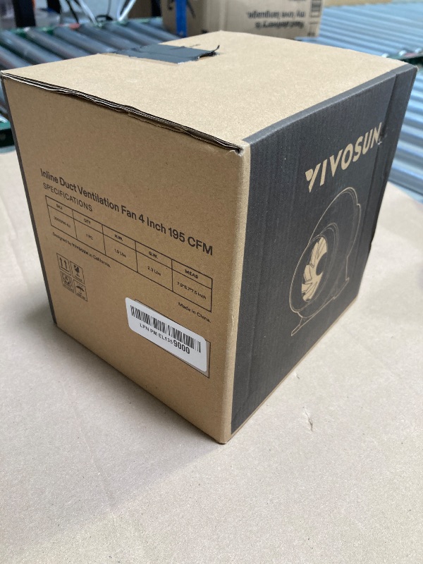 Photo 1 of VIVOSUN D4 4 Inch 195 CFM Inline Duct Ventilation Fan HVAC Vent Blower for Hydroponics Grow Tent