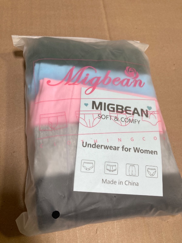 Photo 1 of Migbean Women's Boyshort Underwear Full Coverage Soft Stretch Boxer Briefs Seamless Panties 5 Packs Multicolor