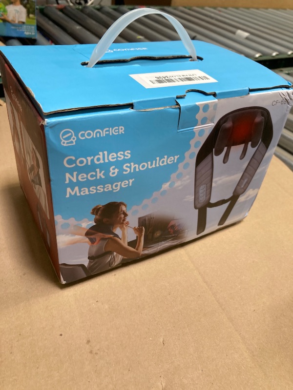 Photo 1 of COMFIER Cordless Neck Massager with Heat, 4D Kneading Neck and Shoulder Massager Deep Tissue, Shiatsu Neck Back Massager Pillow, 2 Heating Levels,Gifts for Mom Dad