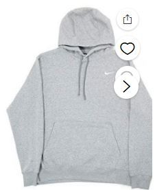Photo 1 of Nike Sportswear Club Men's Fleece Hoodie, Dark Grey, MEDIUM