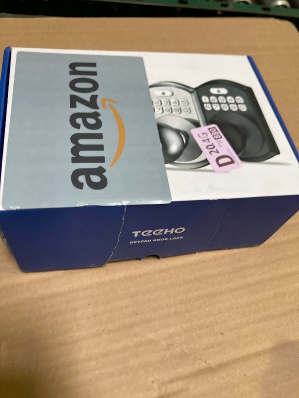 Photo 1 of TEEHO Keyless Entry Keypad Door Lock with Handle, Electronic Digital Smart Locks for Front Door, Easy to Install Keypad Deadbolt with Code for Bedroom, Anti-Peeping Password - Nickel
