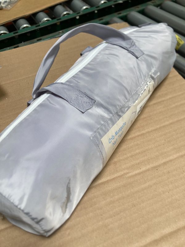 Photo 1 of Baby Crib Tent Safety Net, Durable Strong Self-Locking Zippers, Protects from Climbing Out and, Insects, Mosquitoes, Installs with Rods (Crib 52.25" - 28.25")