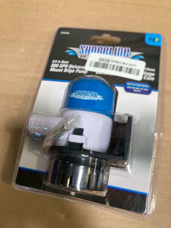 Photo 1 of Shoreline Marine Fully Submersible Bilge Pump, 800GPH with ¾’ Outlet Hose Barb