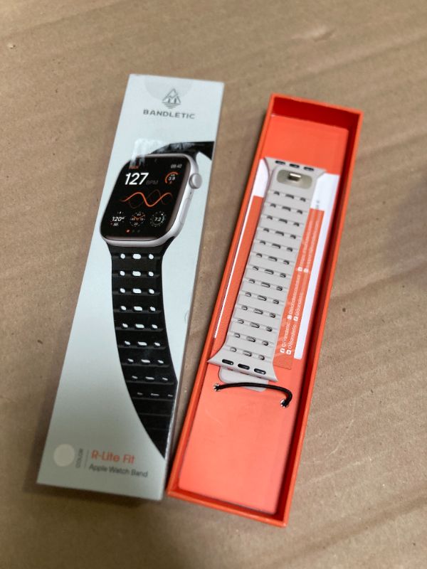 Photo 1 of Bandletic Compatible with Apple Watch Bands for Women 40mm/42mm(Series 10)/41mm/38mm Men, Rugged Silicone Sport Replacement Magnetic Strap for iWatch SE2/SE/9/8/7/6/5/4/3/2/1