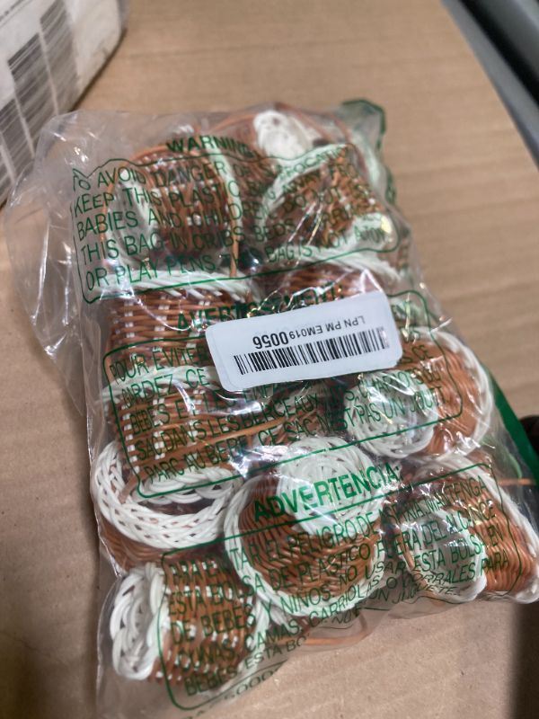 Photo 1 of 24 Pack Mini Woven Baskets with Handles - Miniature Baskets for School Projects, Easter-Themed Party, Arts & Crafts, Picnic (2 x 3 Inches)