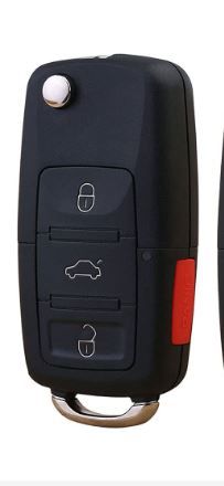 Photo 1 of New Uncut Blade Keyless Remote Key Fob Shell Case No Chips Inside for VW Volkswagen Jetta Passat Golf Beetle Rabbit GTI CC EOS(Black 