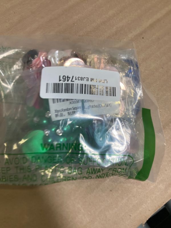 Photo 1 of 30pcs Random Sequins Embroidery Flower Patches Arts Crafts Sewing Patches (Colorful A)