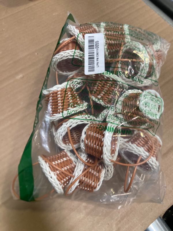 Photo 1 of 24 Pack Mini Woven Baskets with Handles - Miniature Baskets for School Projects, Easter-Themed Party, Arts & Crafts, Picnic (2 x 3 Inches)