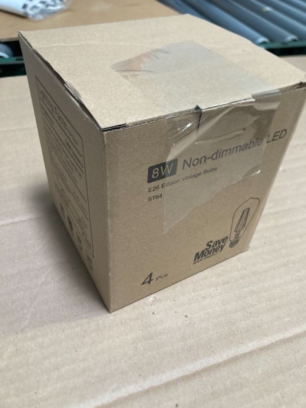 Photo 1 of 3-Pack Vintage 8W ST64 LED Edison Light Bulbs 100W Equivalent, 1400LM E26 Light Bulbs, 2700K Warm White, Antique Filament LED Bulbs, CRI 90+, Clear Glass, Great Bulb for Home, Bedroom, Non-Dimmable