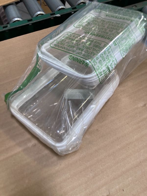 Photo 1 of 2 Pack Zippered Hard Pouch, Clear Plastic Storage Box Containers Small Toiletry Bag, Clear Hard Shell Zipper Case for Small Items, Toys, Building Blocks, Puzzles, Cosmetics, Stationery Accessories