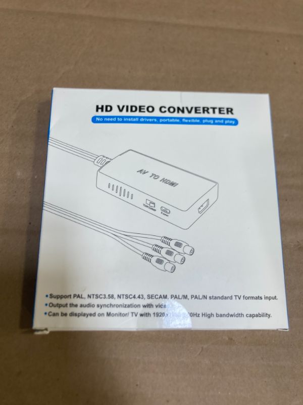 Photo 1 of Tengchi RCA to HDMI Converter, Composite to HDMI Adapter Support 1080P PAL/NTSC Compatible with PS one, PS2, PS3, STB, Xbox, VHS, VCR, Blue-Ray DVD Players