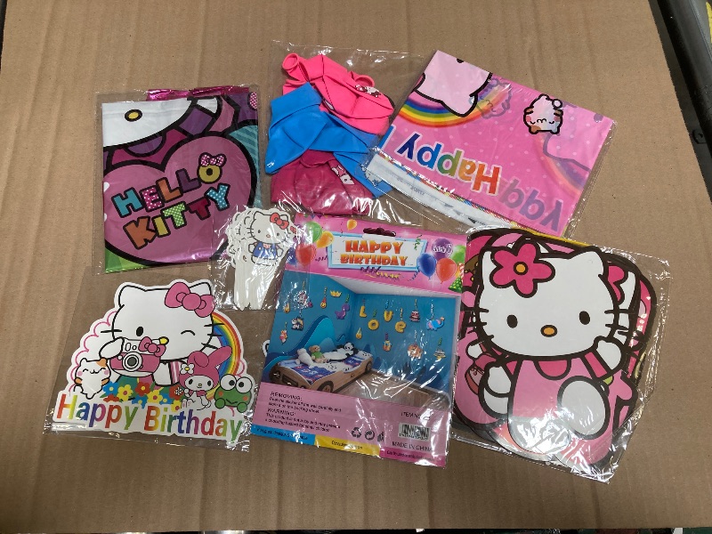 Photo 1 of 7 pcs Hello Kitty Birthday Decor