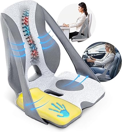Photo 1 of DIBAKO Lumbar Support Pillow for Office Chair, Back Support for Chair, Recliner, Gaming Chair, Ergonomic Memory Foam Car Seat Cushion for Back Tailbone Sciatica Pain Relief Wheelchair Travel
