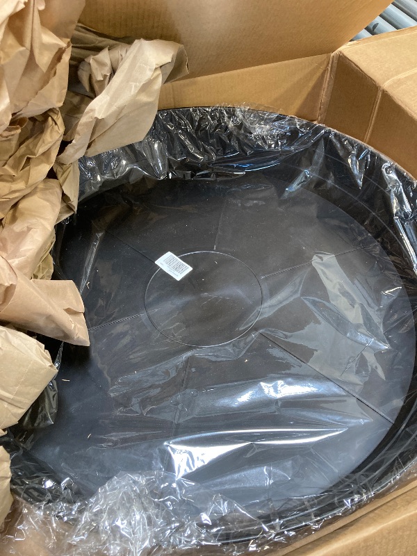 Photo 1 of 25 Inch Extra Large Planter Saucer, Extra-Deep 4.25 in Black Drip Trays for Flower Pot, Heavy Duty Drainage Tray Indoors No Holes, Plastic Plant Plate Water Catcher for Pots Base 19 20 21 22 in