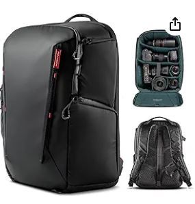 Photo 1 of PGYTECH OneMo Lite Camera Backpack 22L for DJI, Sony, Canon, Nikon, OSMO Action/Pocket, DSLR/SLR Mirrorless, Camera Tripod Photographer Bag Gift, Camera Pack Black, Weekend Bag