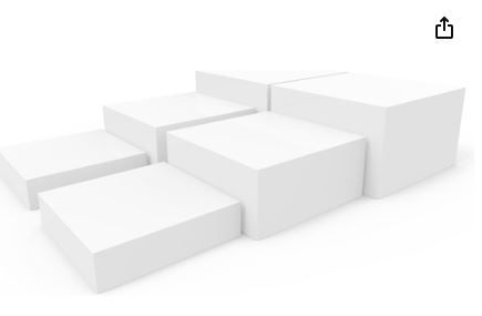 Photo 1 of PecMuikee Buffet Risers, Food Risers for Buffet Table, Display Stand Shelf for Catering Dessert Collectibles Jewelry Figures Show, Acrylic Cube Display Nesting Risers with Hollow Bottoms 6PCS 8"9"10"