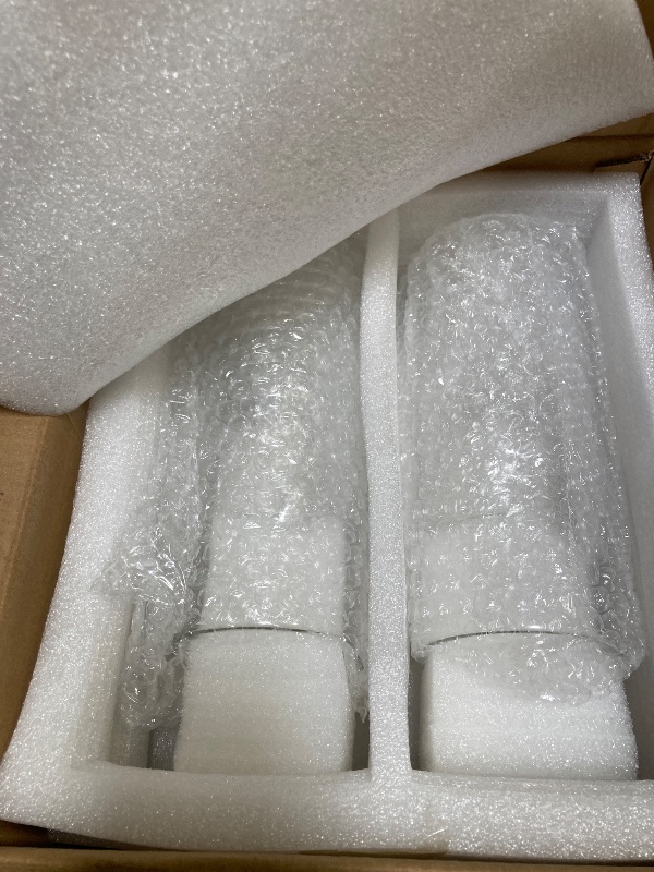 Photo 1 of 48 Pack Glass Cylinder Vases 4,6,8,10 Inch Tall Clear Flower Vase Hurricane Floating Candle Holder for Table Centerpiece Wedding Home Decor