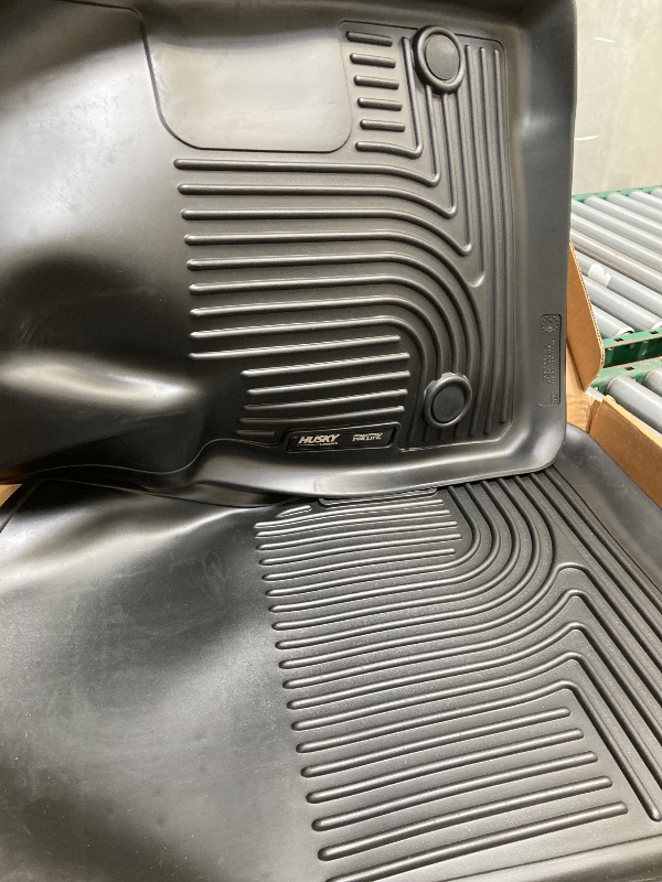 Photo 1 of Husky Liners X-act Contour Floor Mats | Fits 2017-2025 Cadillac XT5 & GMC Acadia; 2019-2025 Chevrolet Blazer | Front Row, 2-pc Black - 52251