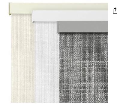 Photo 1 of AOSKY Linen Roller Blinds Shades for Indoor Windows Pull Down Cordless Blackout Black Out Window Shade 33 Inch Blinds for Home Dark Grey
