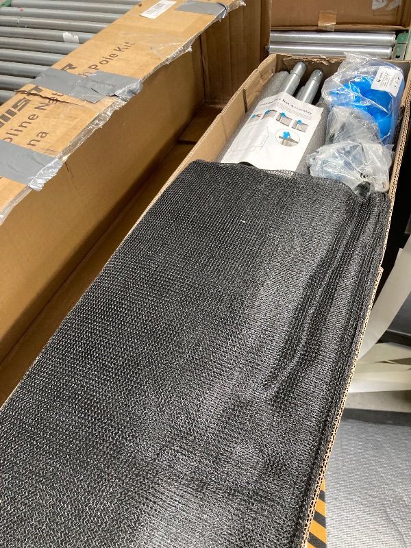Photo 1 of 14FT Trampoline Enclosure Net with Universal Trampoline Replacement Enclosure Poles and Hardware (Only fit for 14FT Trampoline with 6 Poles)