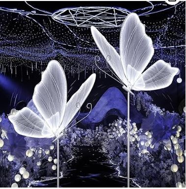 Photo 1 of Wedding LED Floor Lamp: Hanging White Color Ceiling Light - Romantic Wedding Decoration - Adjustable Height Creative Butterfly Props (180 CM/31.4 in)
149.99