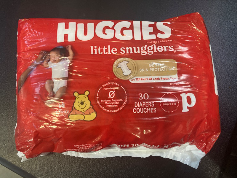 Photo 1 of Huggies Newborn Diapers, Little Snugglers Baby Diapers, Size Preemie (up to 6 lbs), 30 Count