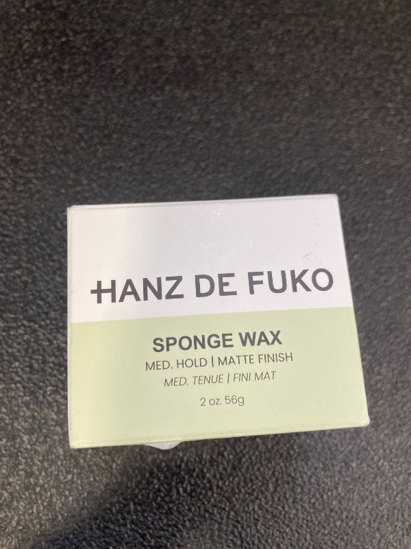 Photo 1 of Hanz de Fuko Sponge-Wax – Premium Men’s Hair Styling Wax with Medium Hold & Semi-Matte Finish – 2oz