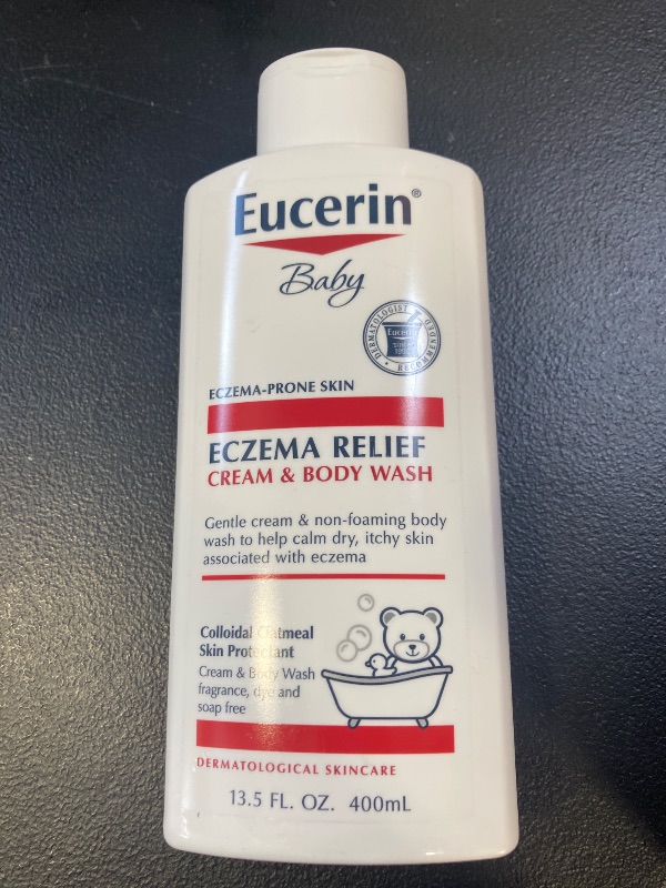 Photo 1 of Eucerin Baby Eczema Relief Cream Body Wash, Fragrance Free Eczema Body Wash for Babies with Colloidal Oatmeal, 13.5 Fl Oz Bottle