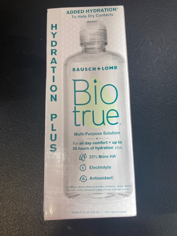 Photo 1 of Biotrue Contact Lens Solution, Multi-Purpose Solution for Soft Contact Lenses, Lens Case Included, 10 FL OZ