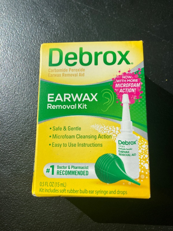 Photo 1 of Debrox Ear Wax Removal Kit - Includes Bulb Syringe and 0.5 Fl Oz Removal Drops for Cleaning Ears